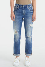 Load image into Gallery viewer, BAYEAS Full Size High Waist Distressed Paint Splatter Pattern Jeans
