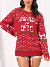 Load image into Gallery viewer, Christmas Element Round Neck Sweater
