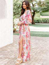 Load image into Gallery viewer, Plus Size V-Neck Printed Slit Dress
