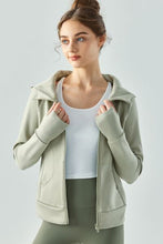 Load image into Gallery viewer, Zip Up Hooded Active Outerwear
