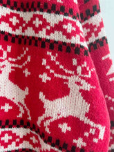 Load image into Gallery viewer, Christmas Element Dropped Shoulder  Sweater
