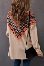 Load image into Gallery viewer, Double Take Leopard Plaid Open Front Longline Cardigan with Pockets
