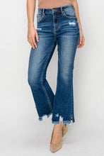 Load image into Gallery viewer, RISEN High Waist Raw Hem Flare Jeans
