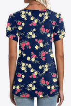 Load image into Gallery viewer, Printed Petal Sleeve V-Neck Blouse
