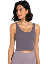 Load image into Gallery viewer, Scoop Neck Wide Strap Active Tank
