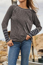 Load image into Gallery viewer, Geometric Round Neck Long Sleeve Top
