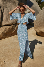 Load image into Gallery viewer, Printed Half Sleeve Top and Slit Skirt Set
