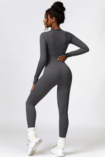 Load image into Gallery viewer, Half Zip Long Sleeve Active Jumpsuit
