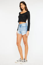 Load image into Gallery viewer, Kancan High Waist Frayed Denim Shorts
