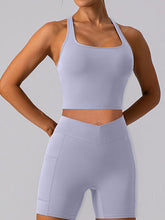 Load image into Gallery viewer, Square Neck Racerback Cropped Tank

