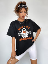 Load image into Gallery viewer, Round Neck Short Sleeve Ghost Graphic T-Shirt
