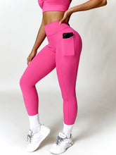 Load image into Gallery viewer, Ruched Pocketed High Waist Active Leggings
