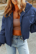 Load image into Gallery viewer, Zip Up Collared Neck Coat with Pockets
