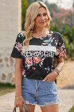 Load image into Gallery viewer, Floral Round Neck Short Sleeve Tee
