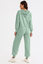 Load image into Gallery viewer, Cutout Drawstring Hoodie and Joggers Active Set
