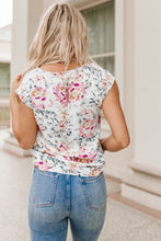 Load image into Gallery viewer, Printed V-Neck Cap Sleeve Blouse
