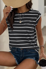 Load image into Gallery viewer, Decorative Button Round Neck T-Shirt
