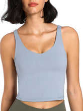 Load image into Gallery viewer, Scoop Neck Wide Strap Active Tank
