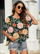 Load image into Gallery viewer, Floral Ruffled Flounce Sleeve Blouse
