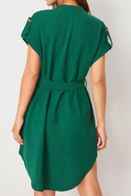 Load image into Gallery viewer, Tied Notched Short Sleeve Dress
