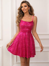 Load image into Gallery viewer, Sequin Tie Back Cami Dress
