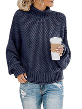 Load image into Gallery viewer, Turtleneck Dropped Shoulder Sweater
