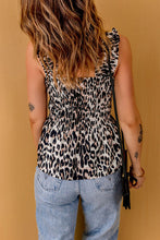 Load image into Gallery viewer, Leopard Square Neck Wide Strap Tank
