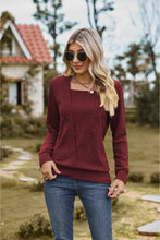 Load image into Gallery viewer, Square Neck Long Sleeve Blouse
