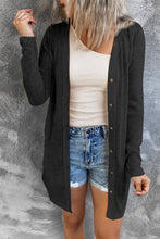 Load image into Gallery viewer, Double Take Button Down Long Sleeve Longline Cardigan
