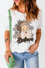 Load image into Gallery viewer, BELIEVE Santa Graphic T-Shirt
