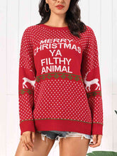 Load image into Gallery viewer, Christmas Element Round Neck Sweater
