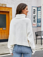 Load image into Gallery viewer, Turtle Neck Cable-Knit Sweater
