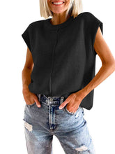 Load image into Gallery viewer, Cap Sleeve Sweater Vest
