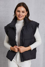 Load image into Gallery viewer, Zip Up Turtleneck Pocketed Vest Coat
