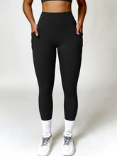 Load image into Gallery viewer, Ruched Pocketed High Waist Active Leggings
