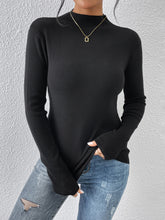 Load image into Gallery viewer, Mock Neck Long Sleeve Knit Top
