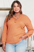 Load image into Gallery viewer, Plus Size V-Neck Dropped Shoulder Top
