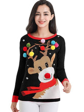 Load image into Gallery viewer, Rudolph Pom-Pom Trim Sweater
