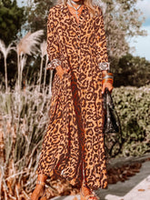 Load image into Gallery viewer, Leopard Buttoned Maxi Dress
