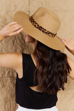 Load image into Gallery viewer, Fame Wild One Leopard Ribbon Straw Hat
