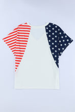 Load image into Gallery viewer, Stars and Stripes V-Neck Tee Shirt
