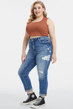 Load image into Gallery viewer, BAYEAS Full Size High Waist Distressed Paint Splatter Pattern Jeans
